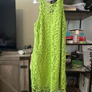 Lilly Pulitzer Neon Green Lace Maxi Dress